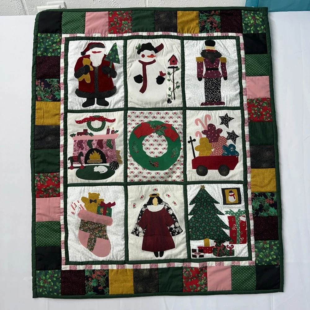 Quilted Christmas Wall Hanging Handmade 34